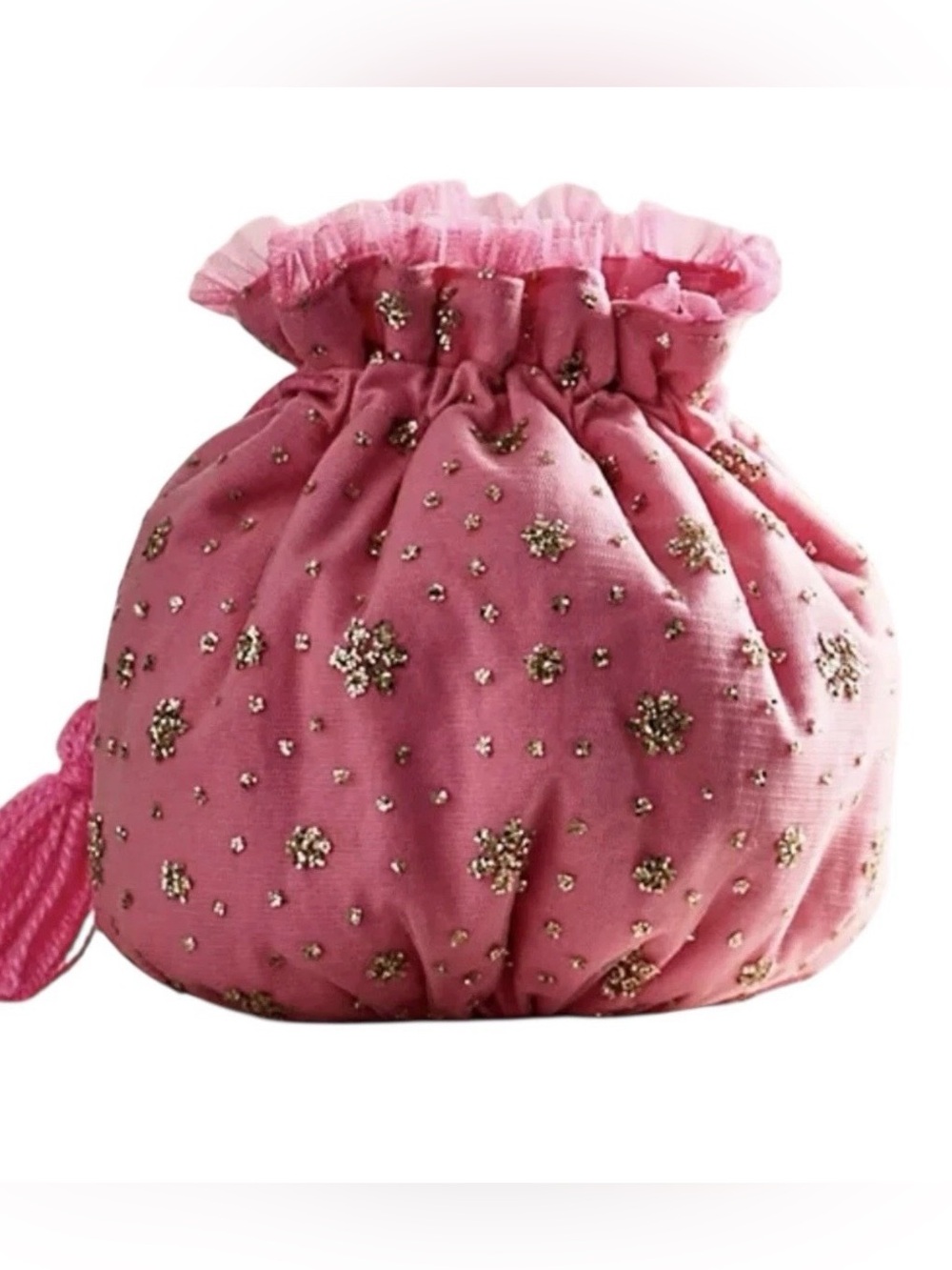 Free People Pink Sparkle Gift Bag NWT
